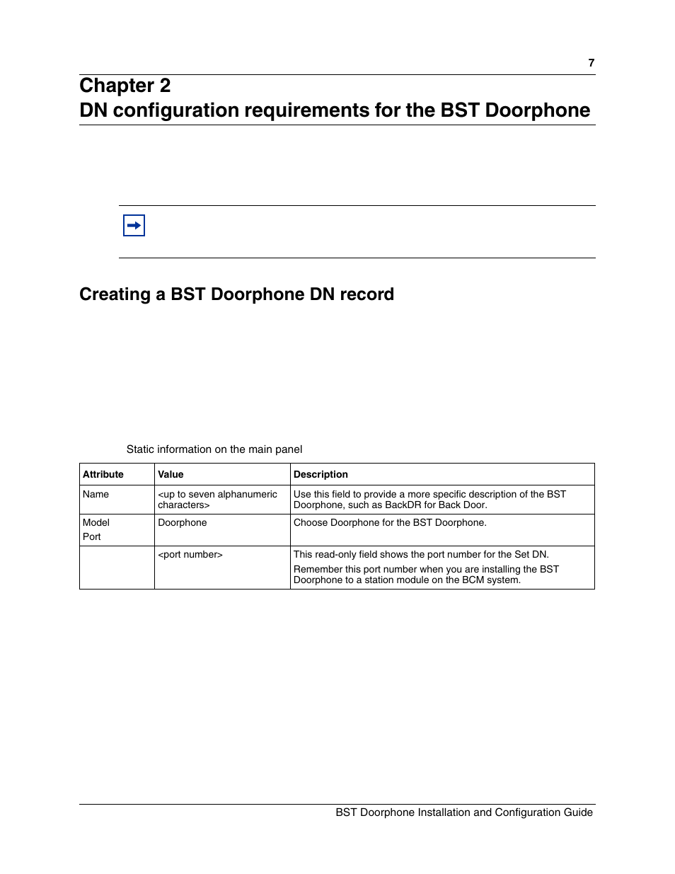 Creating a bst doorphone dn record | Nortel Networks BST Doorphone User Manual | Page 7 / 18