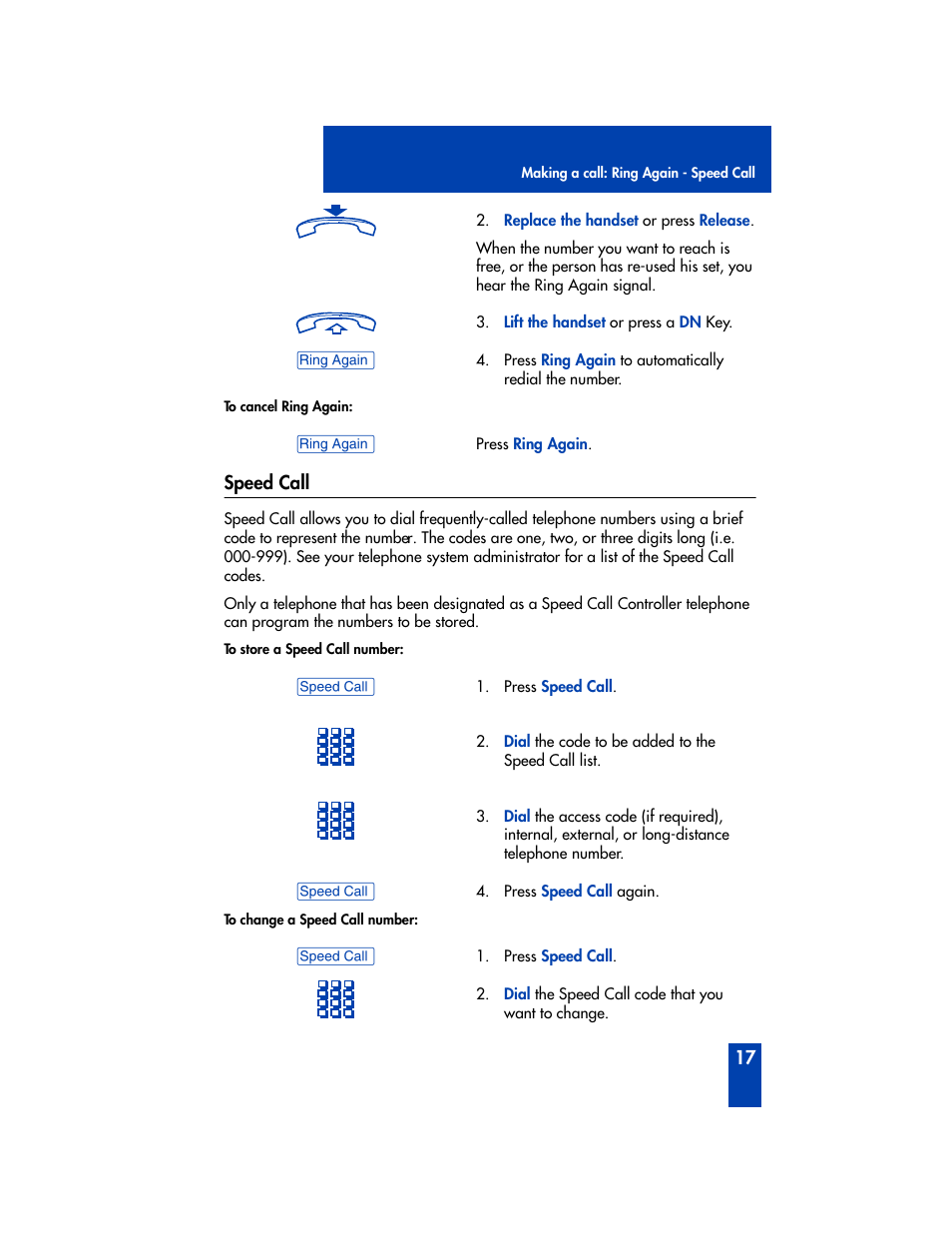 Speed call | Nortel Networks M2006 User Manual | Page 23 / 74