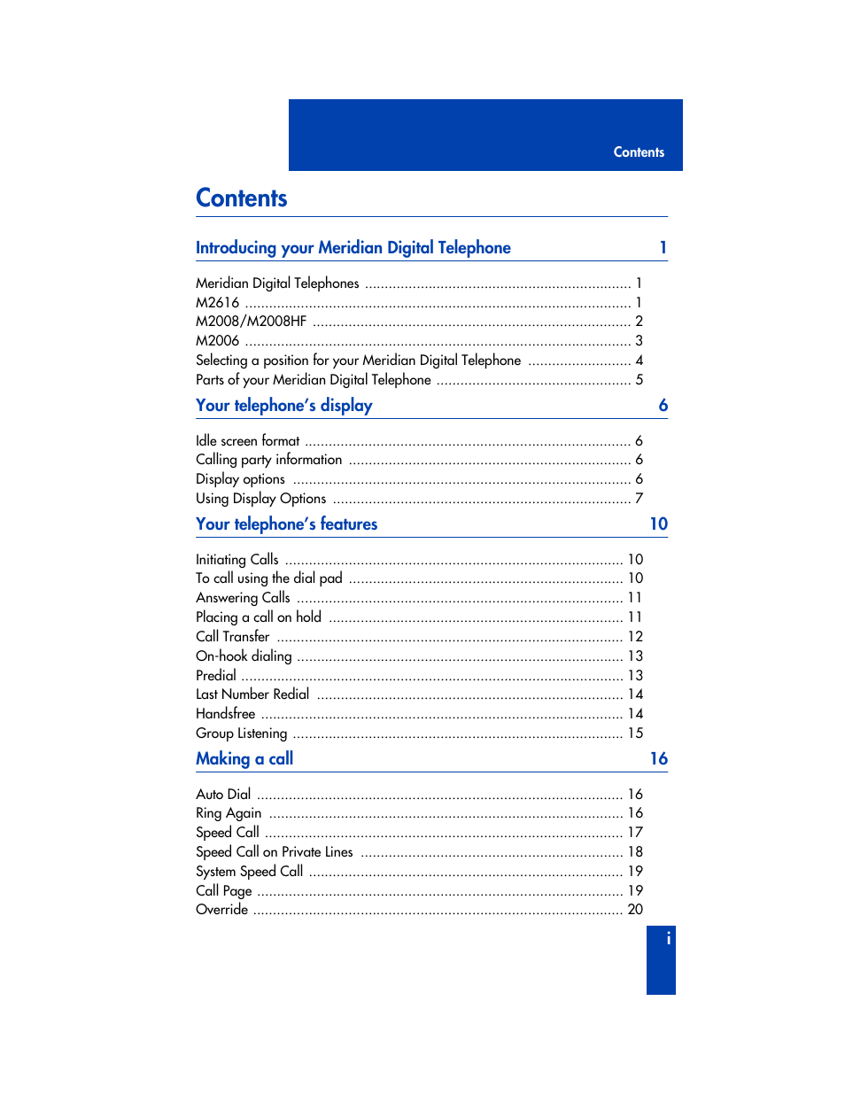 Nortel Networks M2006 User Manual | Page 3 / 74