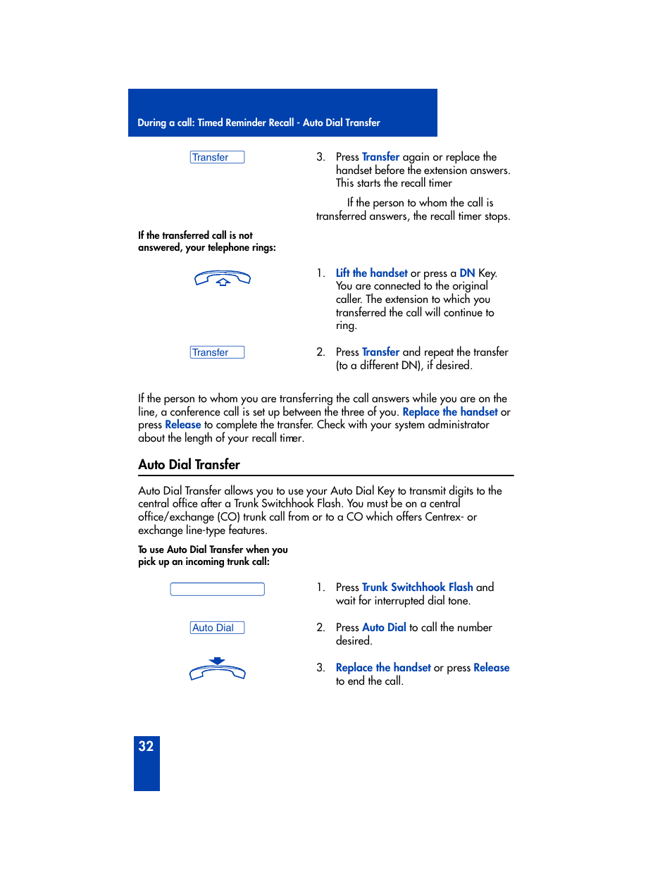 Auto dial transfer | Nortel Networks M2006 User Manual | Page 38 / 74