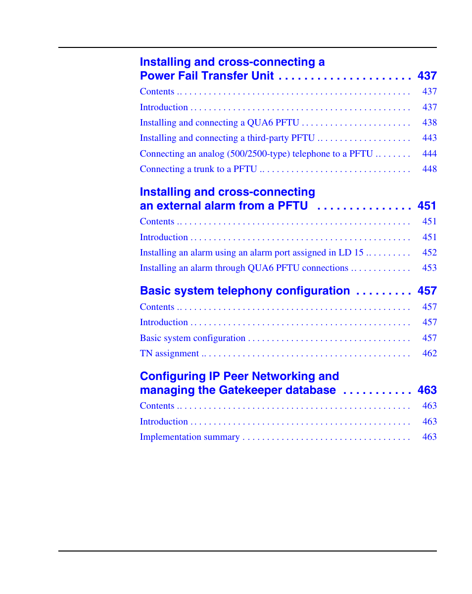 Basic system telephony configuration | Nortel Networks 1000E User Manual | Page 11 / 468