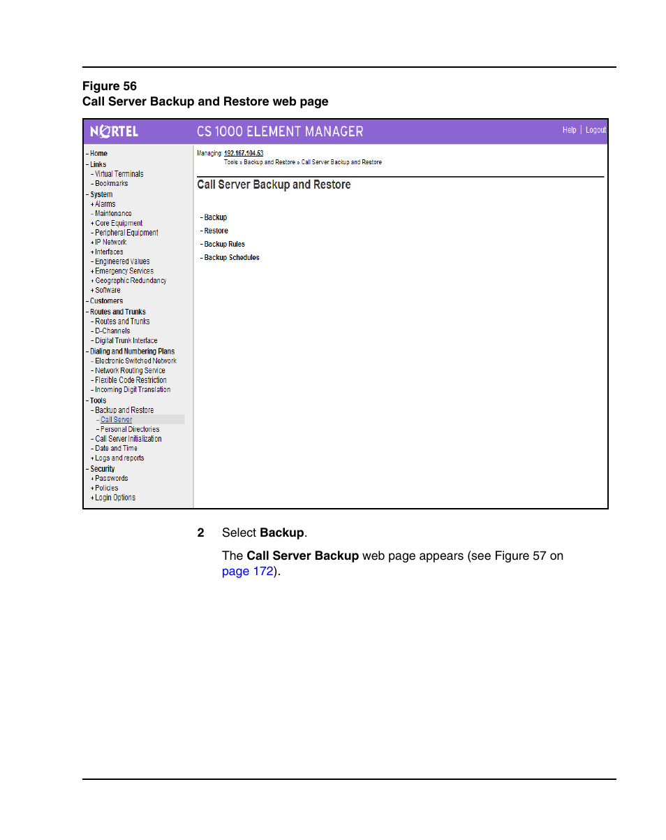 Ens (see figure 56 on | Nortel Networks 1000E User Manual | Page 171 / 468