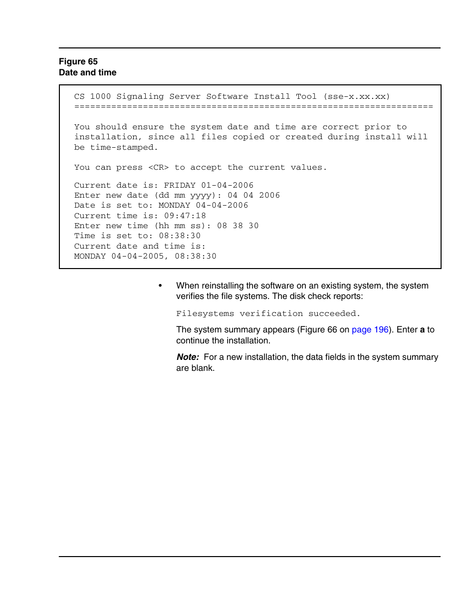 Time (figure 65 on | Nortel Networks 1000E User Manual | Page 195 / 468