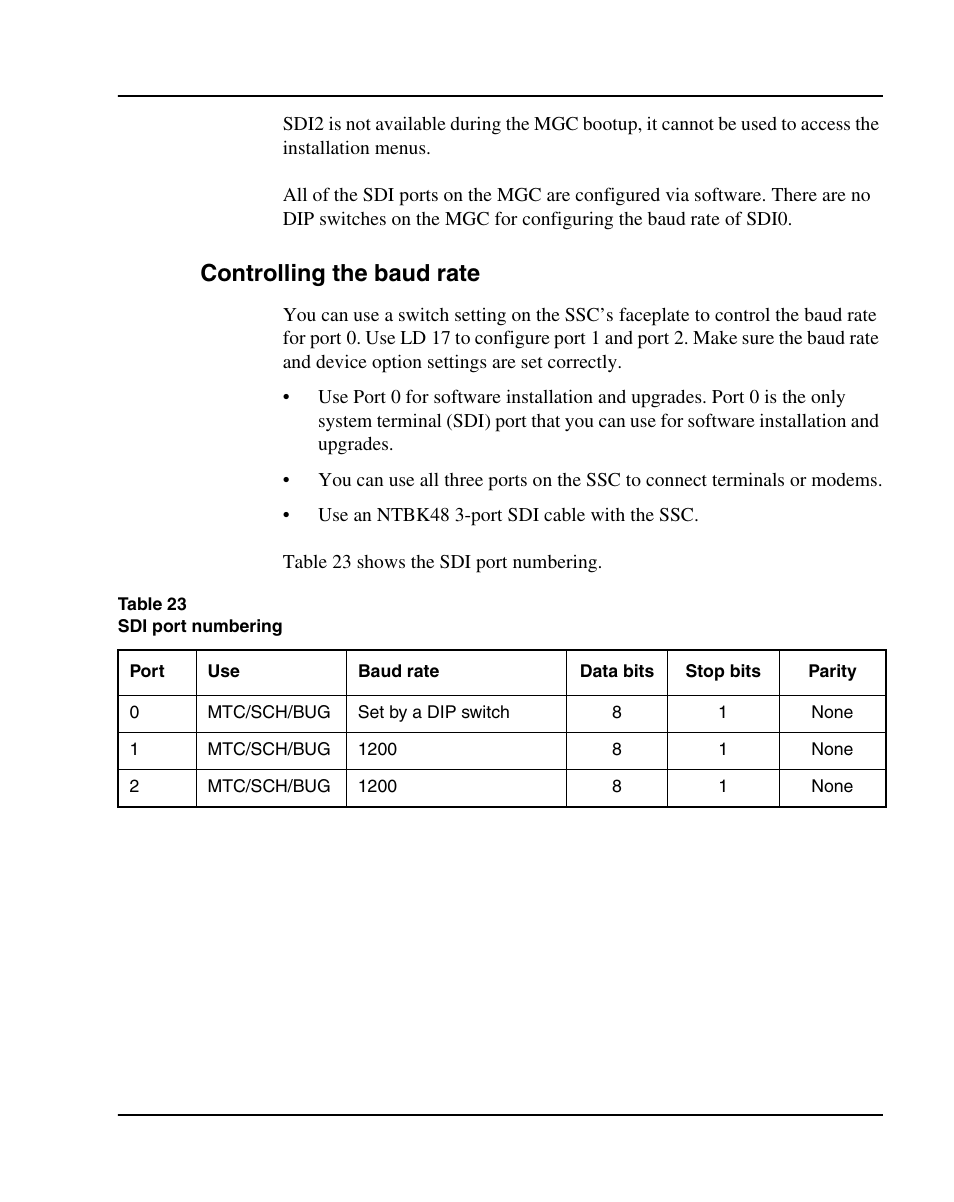 Controlling the baud rate | Nortel Networks 1000E User Manual | Page 283 / 468