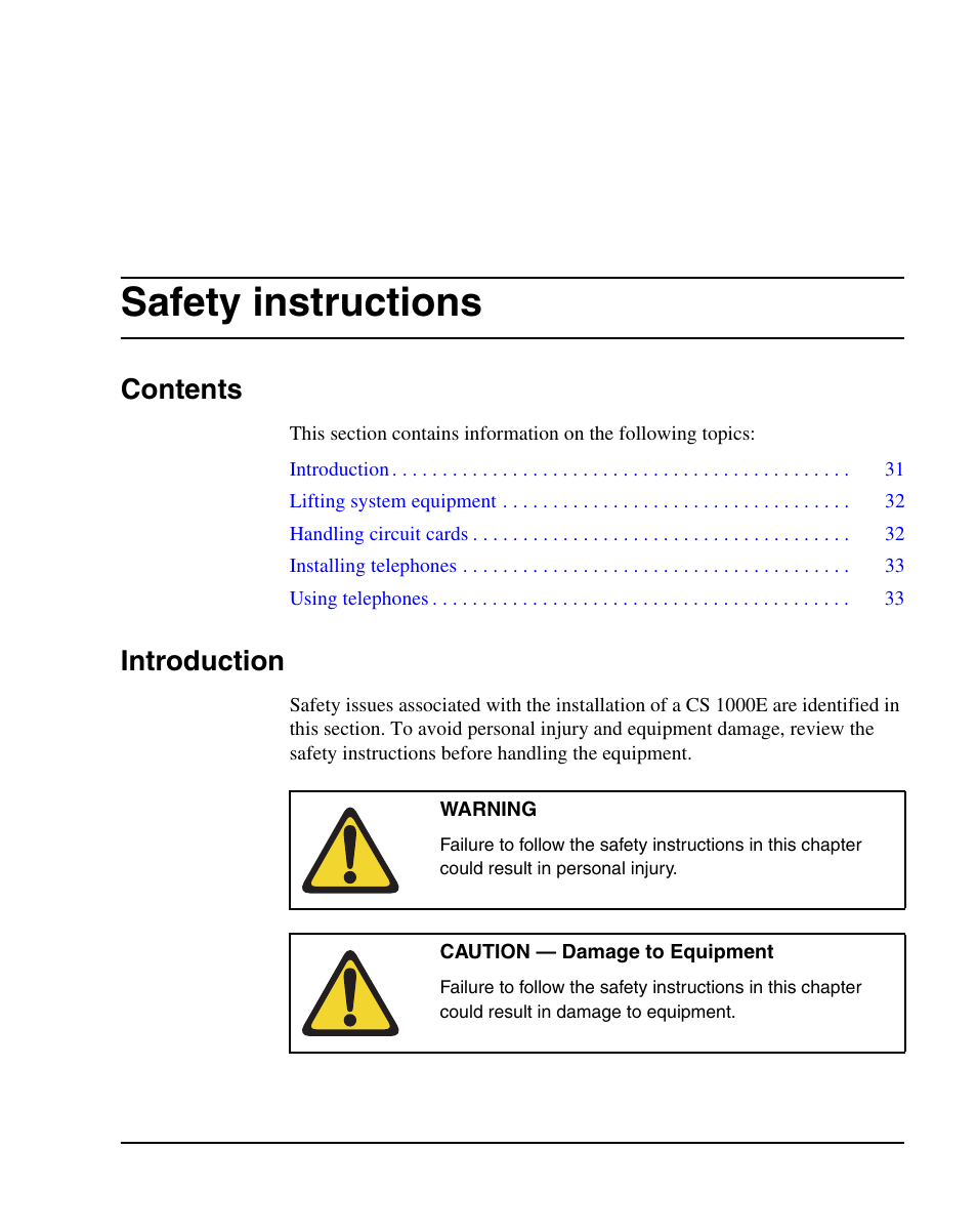 Nortel Networks 1000E User Manual | Page 31 / 468