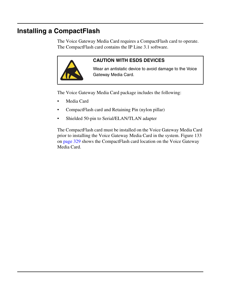 Installing a compactflash, For use in “installing a compactflash” on | Nortel Networks 1000E User Manual | Page 328 / 468