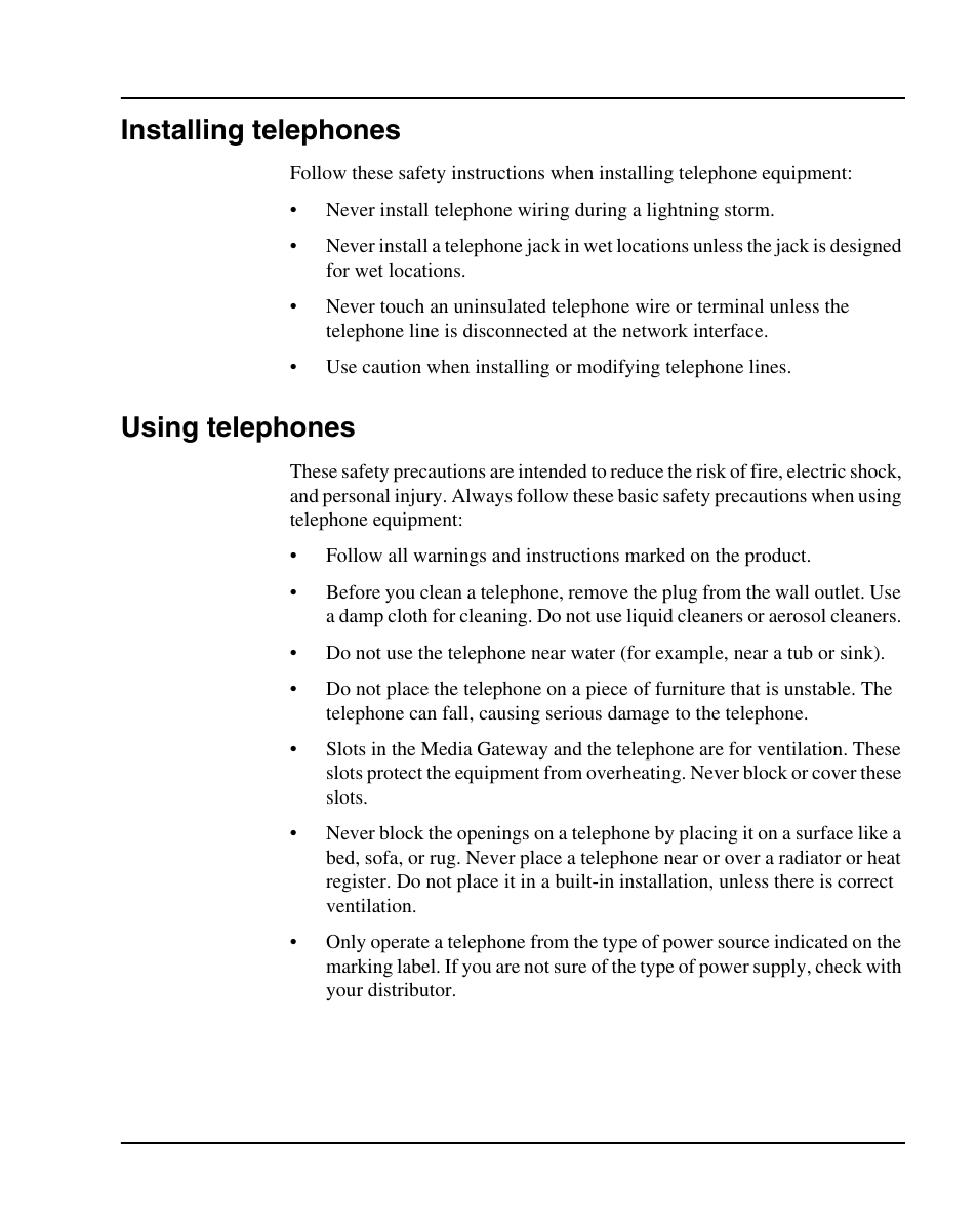 Installing telephones, Using telephones | Nortel Networks 1000E User Manual | Page 33 / 468