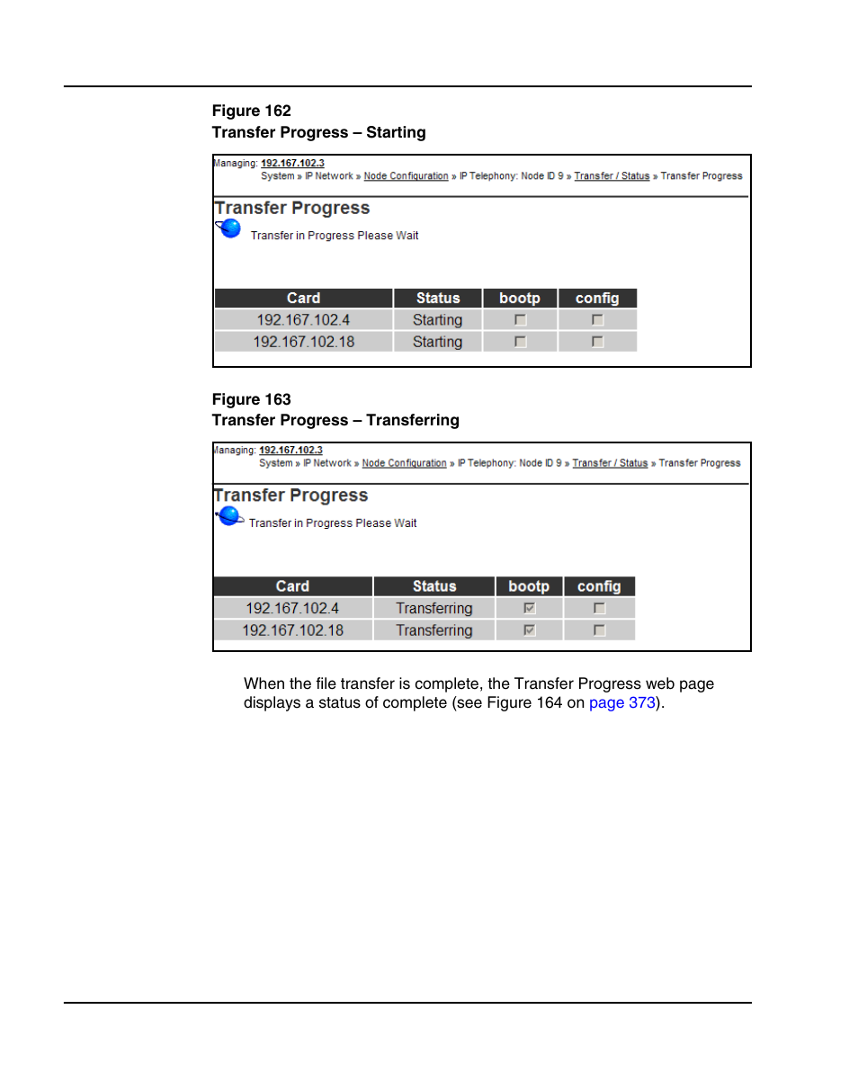 Figure 162 on, Figure 163 on | Nortel Networks 1000E User Manual | Page 372 / 468