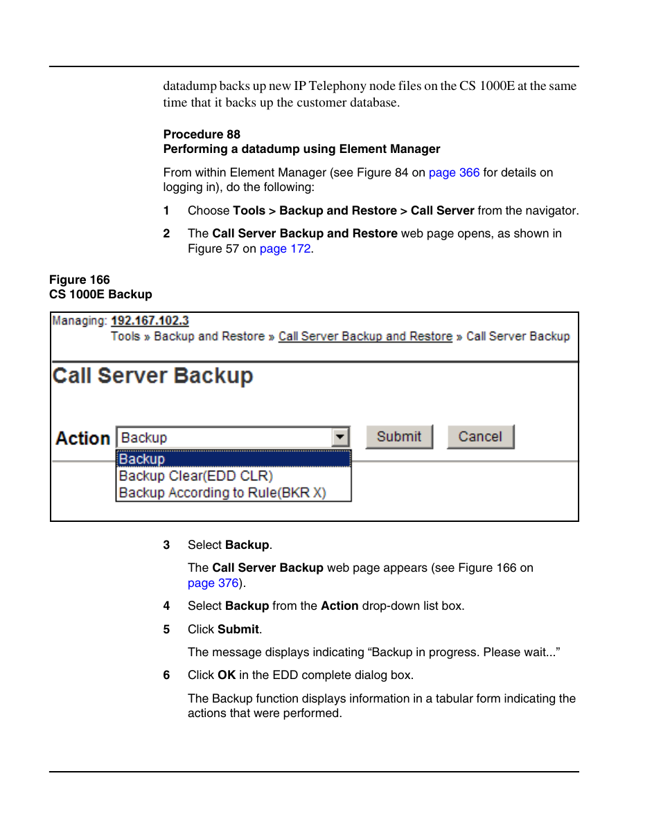 Procedure 88 on, W procedure 88 to perfo | Nortel Networks 1000E User Manual | Page 376 / 468