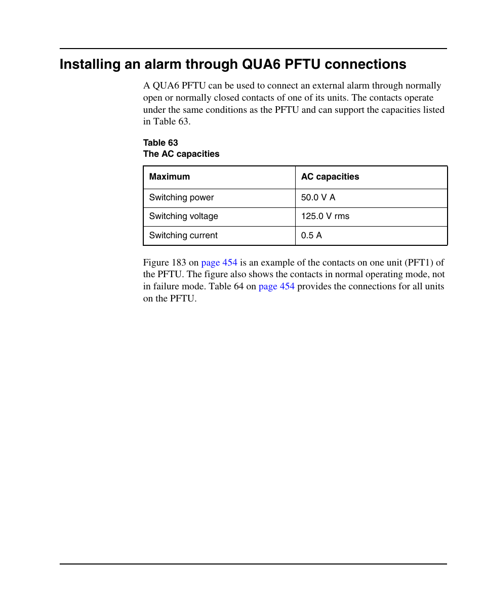 Installing an alarm through qua6 pftu connections | Nortel Networks 1000E User Manual | Page 453 / 468