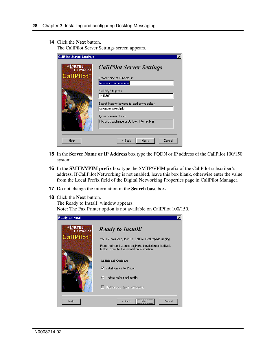 Nortel Networks CallPilot 100 User Manual | Page 28 / 68