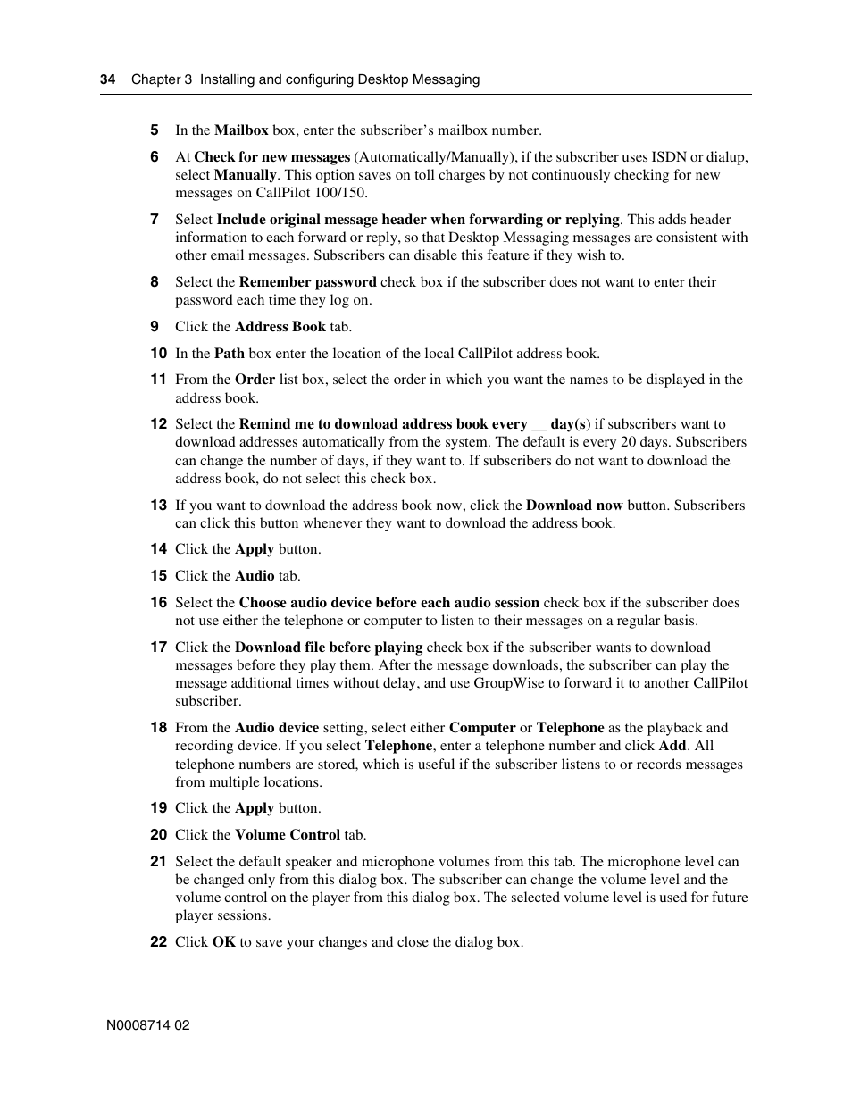 Nortel Networks CallPilot 100 User Manual | Page 34 / 68