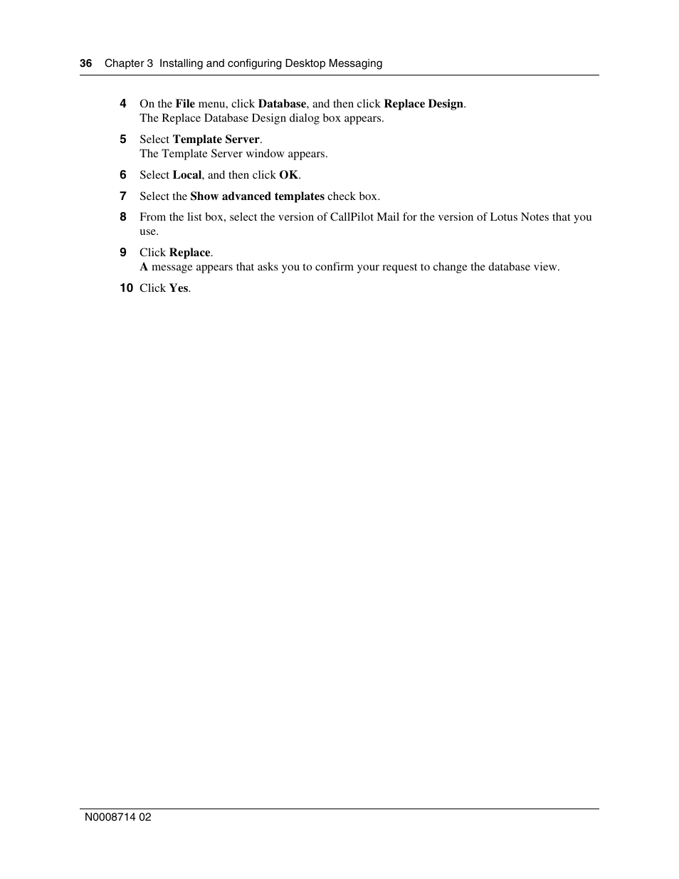 Nortel Networks CallPilot 100 User Manual | Page 36 / 68