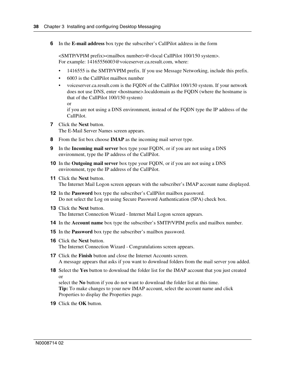 Nortel Networks CallPilot 100 User Manual | Page 38 / 68
