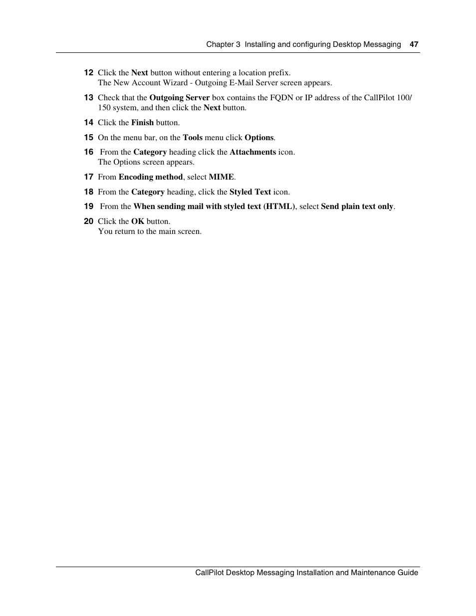 Nortel Networks CallPilot 100 User Manual | Page 47 / 68