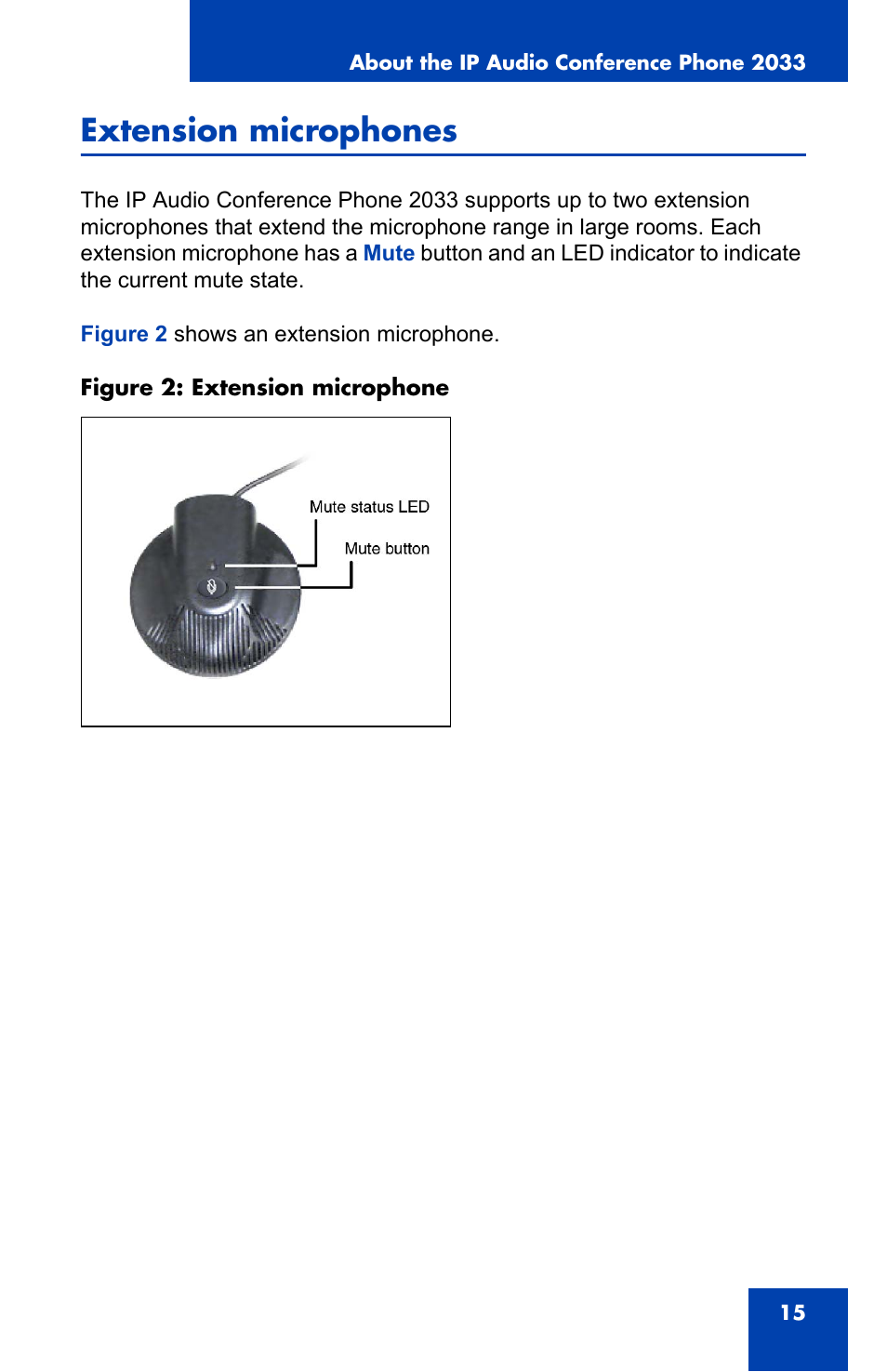 Extension microphones | Nortel Networks NN-10300-014 User Manual | Page 15 / 90