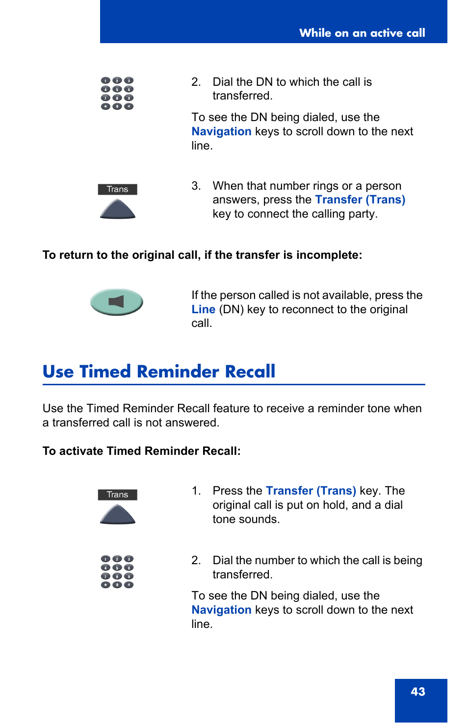 Use timed reminder recall | Nortel Networks NN-10300-014 User Manual | Page 43 / 90