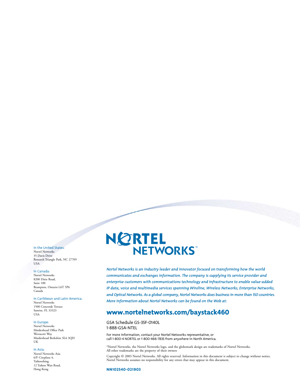 Nortel Networks 460-24T-PWR User Manual | Page 11 / 11