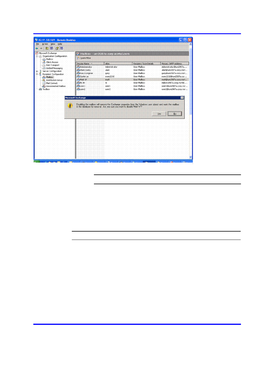 Enable the user mailbox after disabling, Procedure 1 | Nortel Networks NN43001-122 User Manual | Page 46 / 56