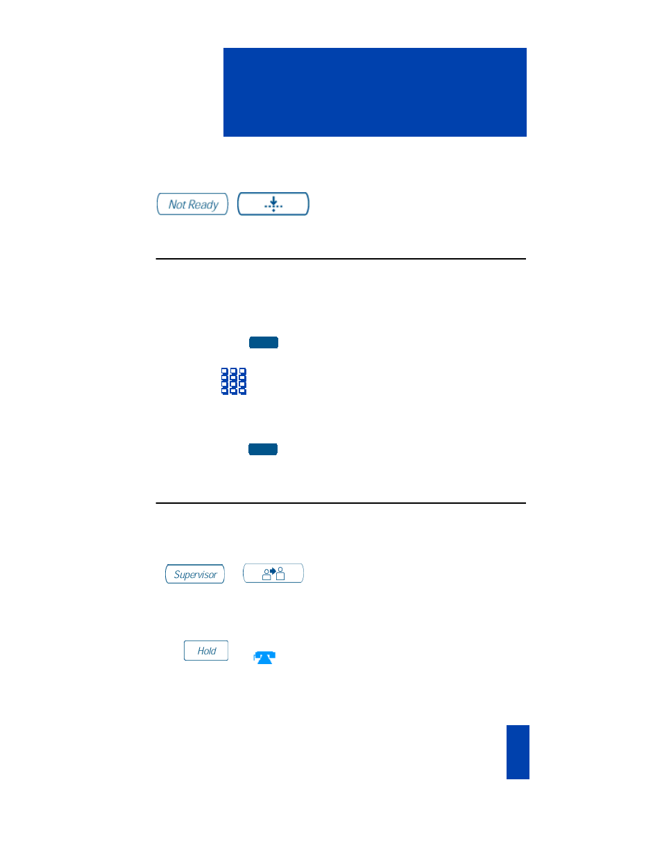 Answer or make non-acd calls, Contact your supervisor, Answer or make non-acd calls 41 | Contact your supervisor 41 | Nortel Networks SL-100 User Manual | Page 41 / 110