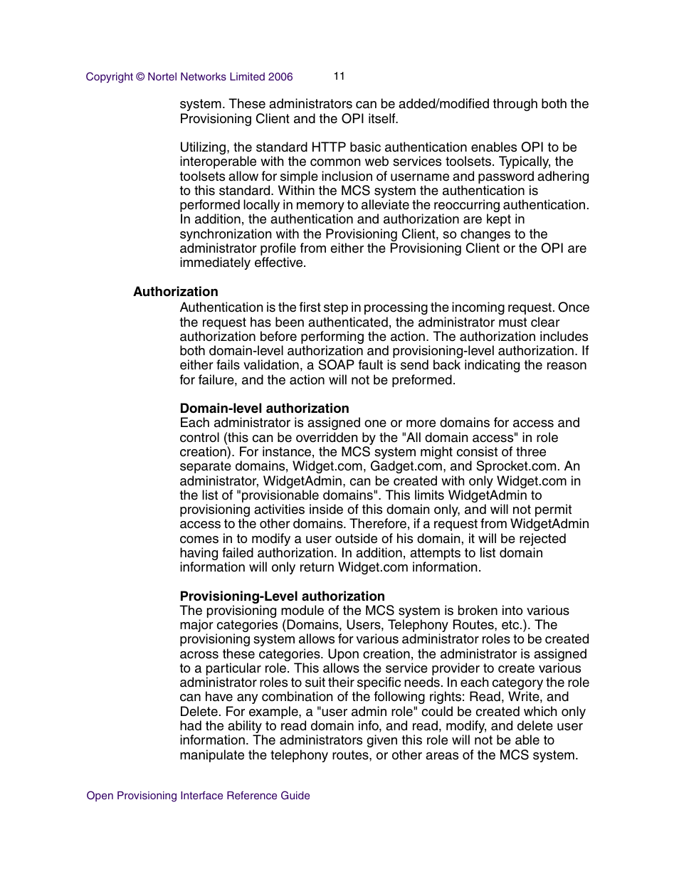 Authorization | Nortel Networks NN42020-123 User Manual | Page 11 / 58