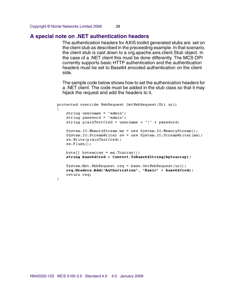 A special note on .net authentication headers | Nortel Networks NN42020-123 User Manual | Page 28 / 58