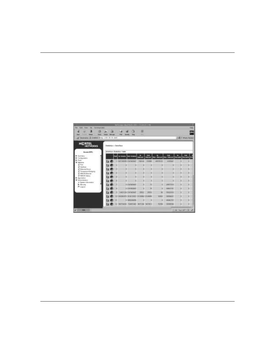 Viewing interface statistics, Figure 42 | Nortel Networks 380-24F User Manual | Page 105 / 158