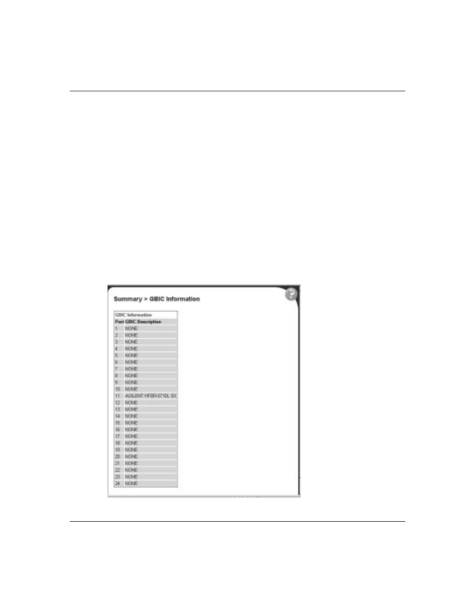 Viewing gbic information, Viewing learned mac addresses by vlan, Figure 10 | Summary > gbic information | Nortel Networks 380-24F User Manual | Page 39 / 158