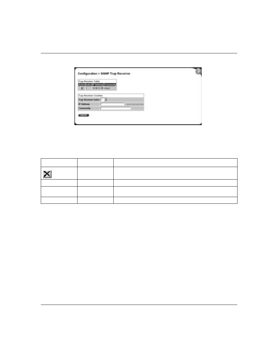 Deleting an snmp trap receiver configuration, Figure 23, Table 24 | Figure 23) | Nortel Networks 380-24F User Manual | Page 70 / 158