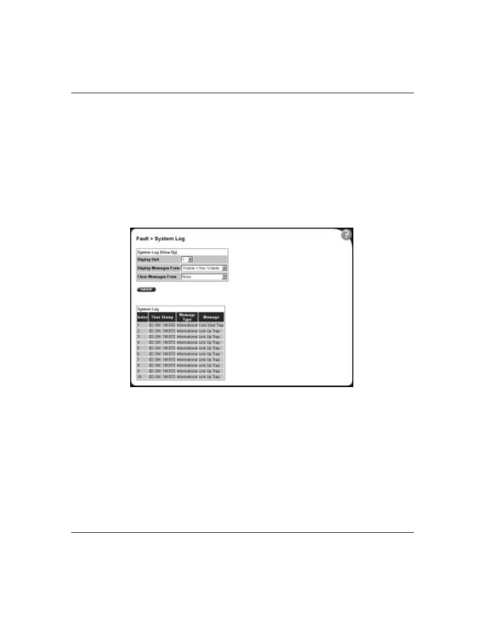 Viewing the system log, Figure 33 | Nortel Networks 380-24F User Manual | Page 90 / 158