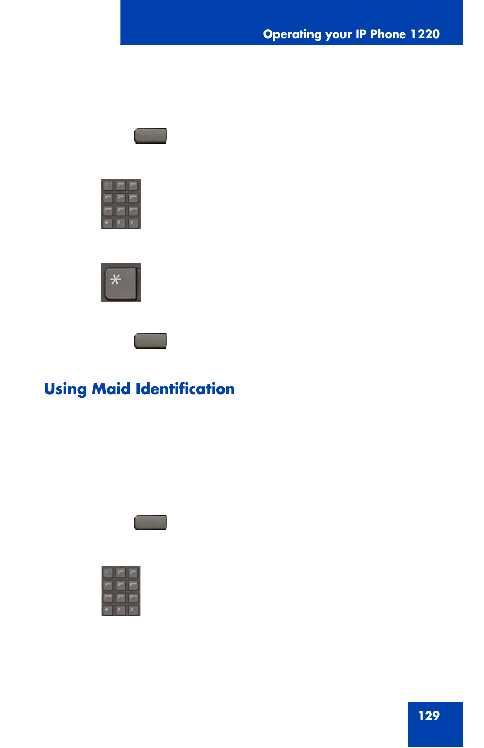 Using maid identification | Nortel Networks 1220 User Manual | Page 129 / 166