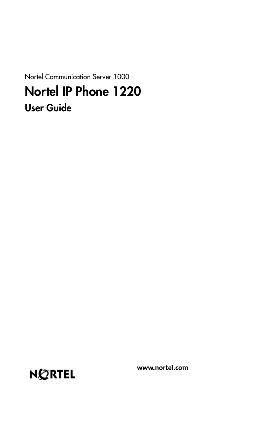 Nortel ip phone 1220, User guide | Nortel Networks 1220 User Manual | Page 166 / 166