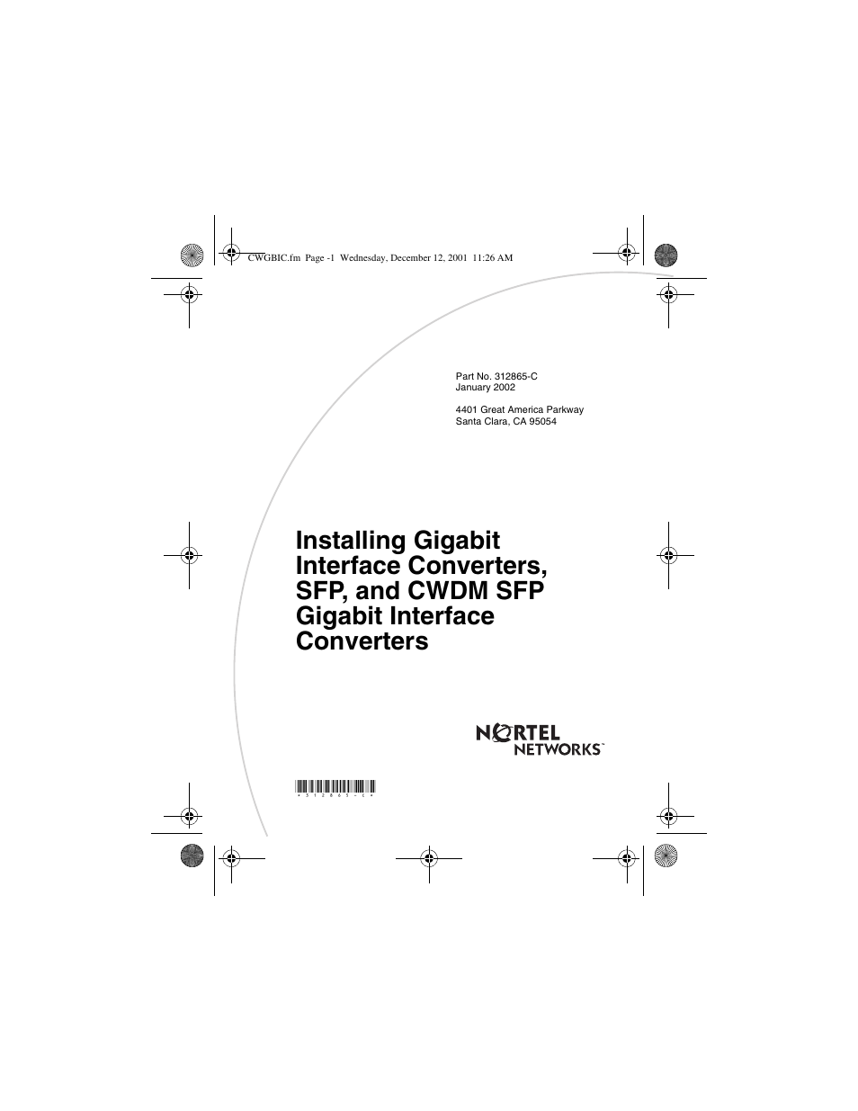 Nortel Networks CWDM SFP User Manual | 34 pages