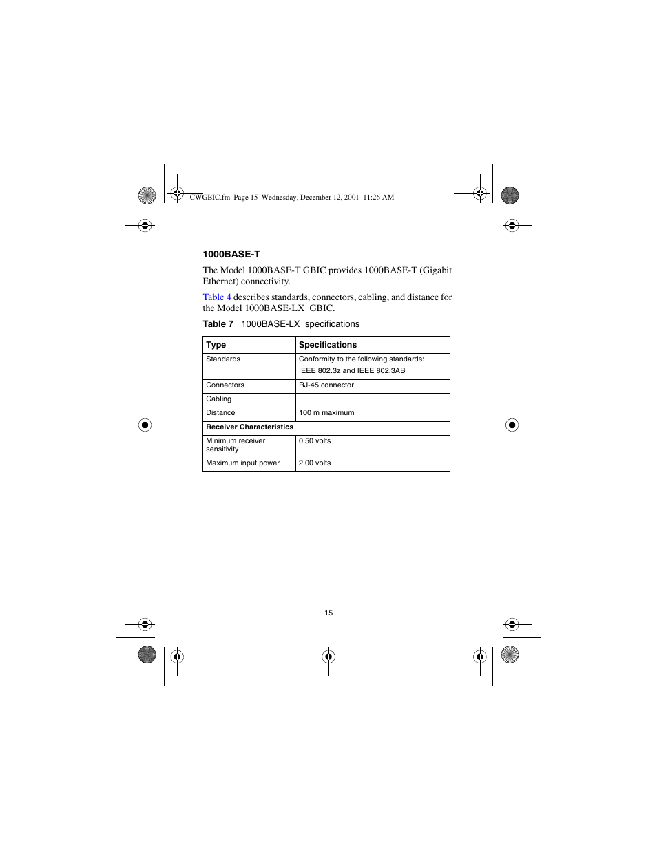 1000base-t | Nortel Networks CWDM SFP User Manual | Page 17 / 34
