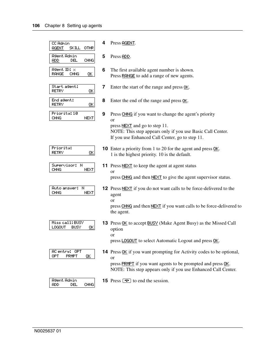 Nortel Networks Call Center Telephone User Manual | Page 106 / 191