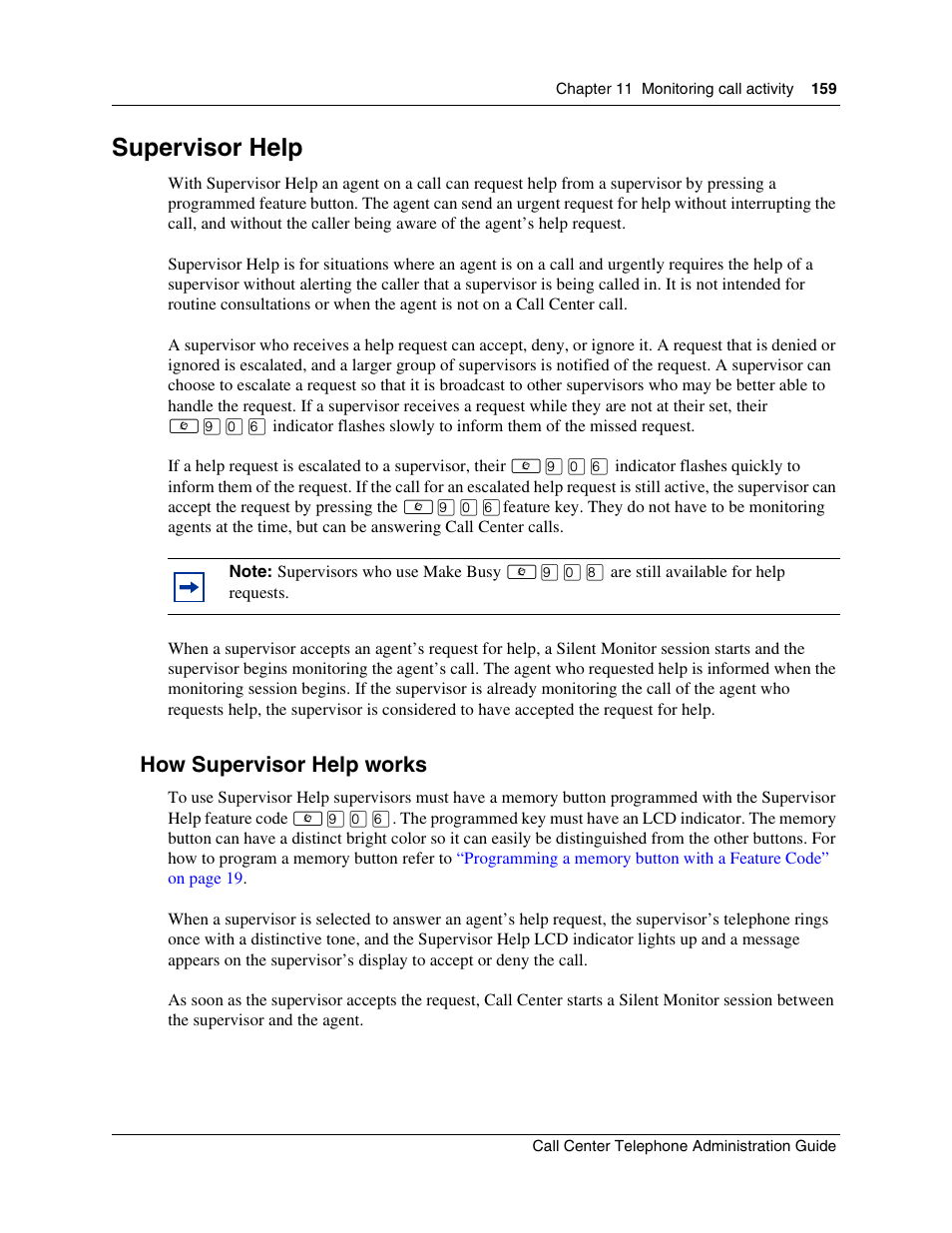 Supervisor help, How supervisor help works | Nortel Networks Call Center Telephone User Manual | Page 159 / 191