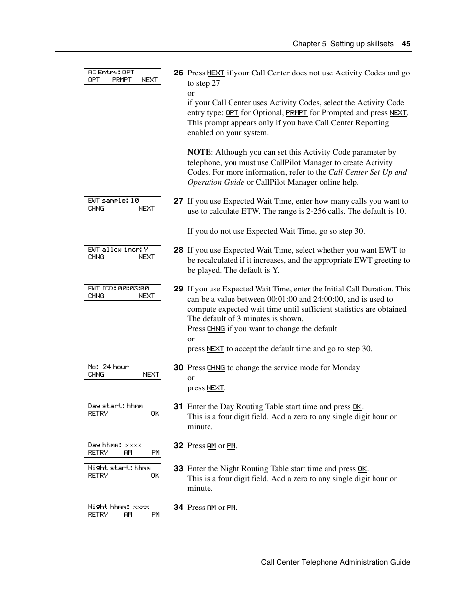 Nortel Networks Call Center Telephone User Manual | Page 45 / 191