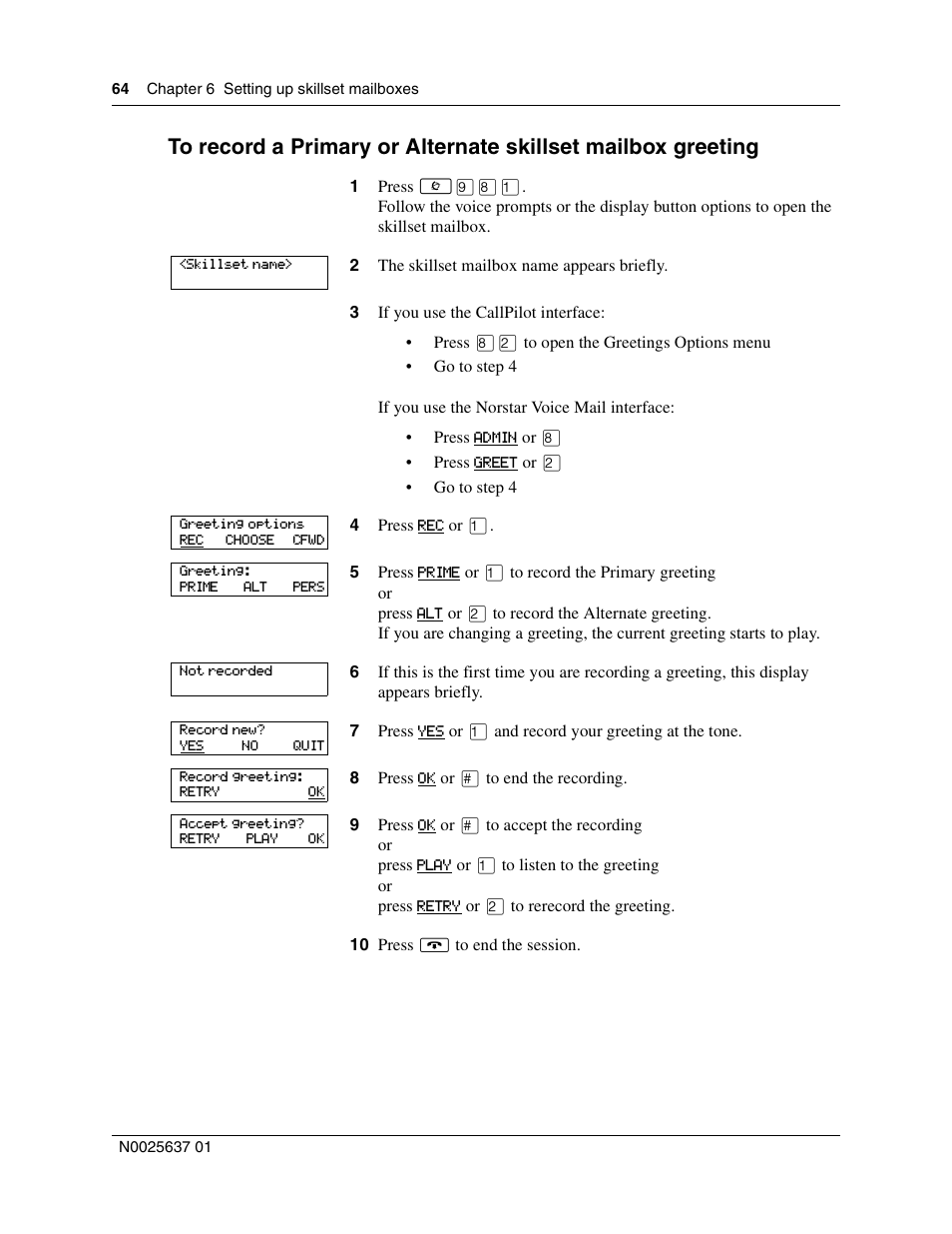 Nortel Networks Call Center Telephone User Manual | Page 64 / 191