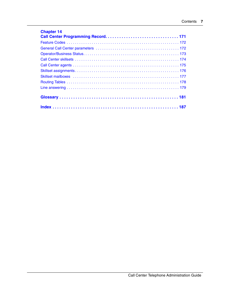 Nortel Networks Call Center Telephone User Manual | Page 7 / 191