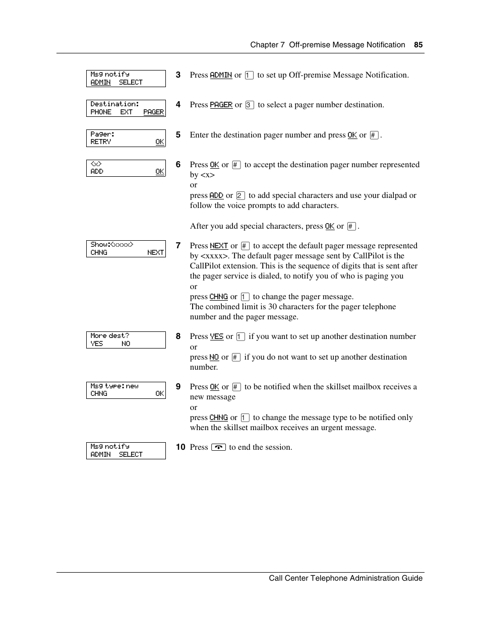 Nortel Networks Call Center Telephone User Manual | Page 85 / 191