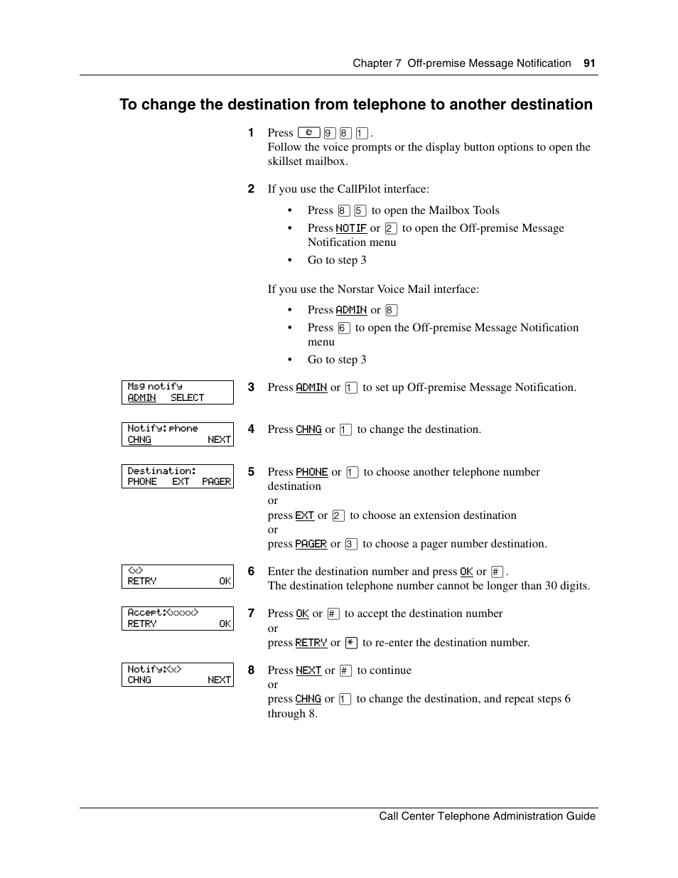 Nortel Networks Call Center Telephone User Manual | Page 91 / 191