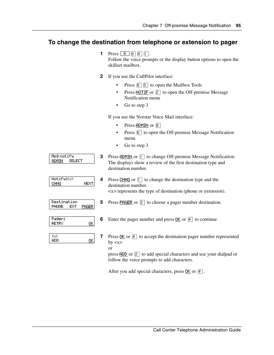 Nortel Networks Call Center Telephone User Manual | Page 95 / 191