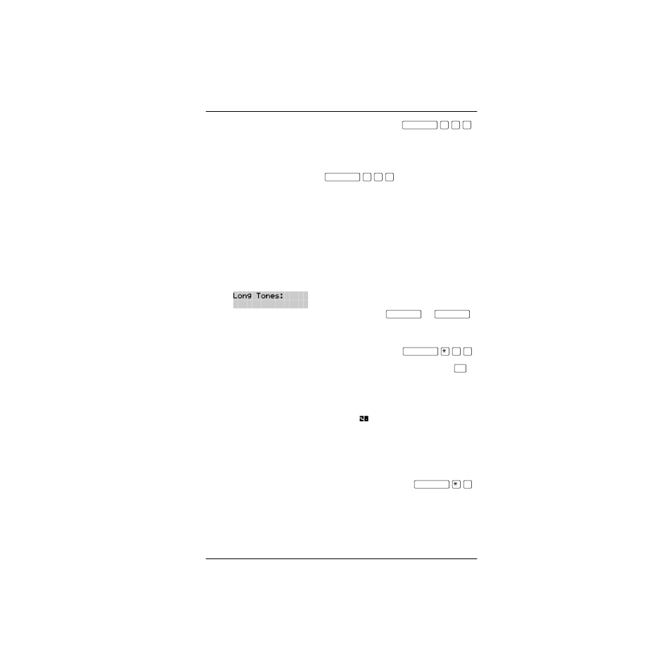 Long tones, Displays, Programmed release | Run/stop | Nortel Networks P0857846 User Manual | Page 146 / 187