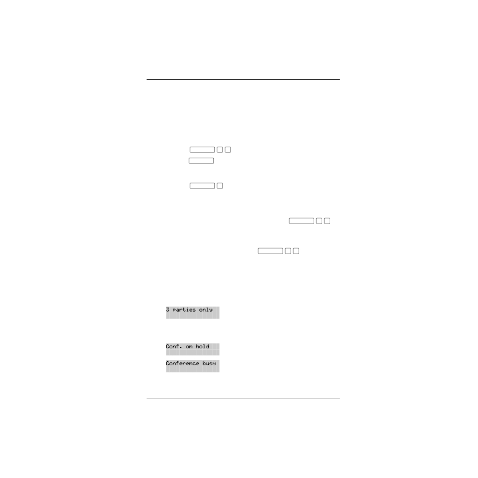 Splitting a conference, Removing yourself from a conference, Displays | Nortel Networks P0857846 User Manual | Page 52 / 187