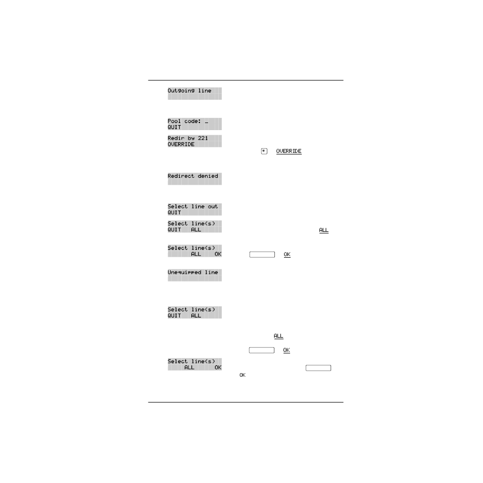 Displays while canceling redirection | Nortel Networks P0857846 User Manual | Page 90 / 187