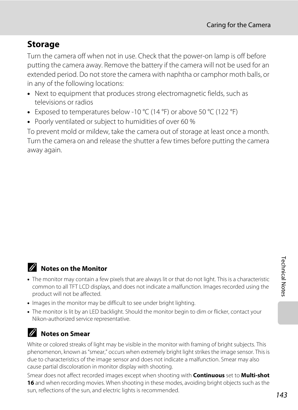 Storage, A 143) v | Nikon S640 User Manual | Page 155 / 176