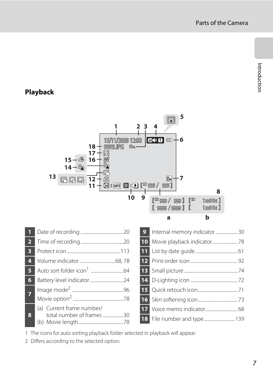 Playback | Nikon S640 User Manual | Page 19 / 176