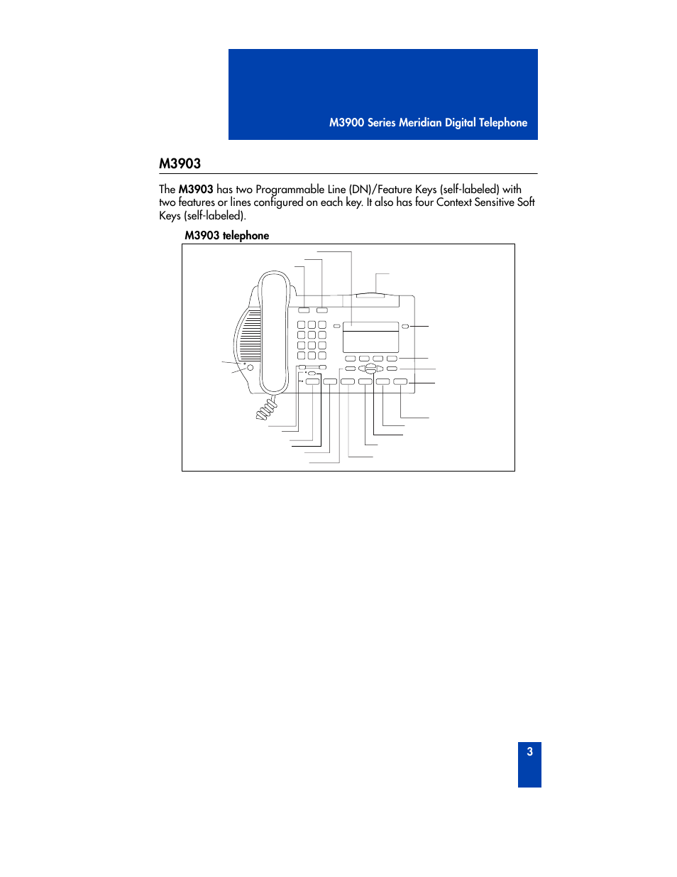 M3903 | Nortel Networks M3901 User Manual | Page 11 / 146