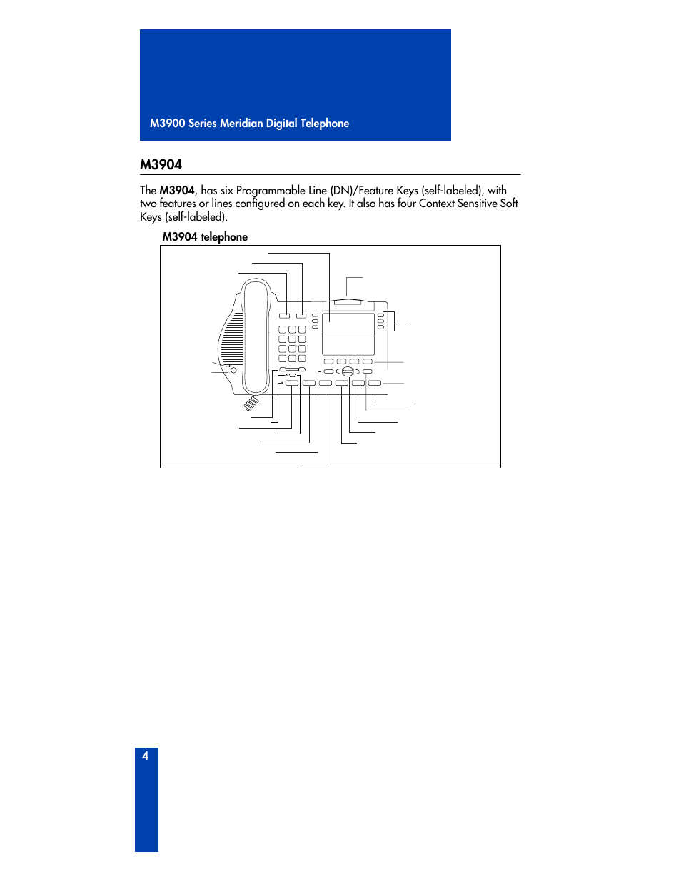 M3904 | Nortel Networks M3901 User Manual | Page 12 / 146