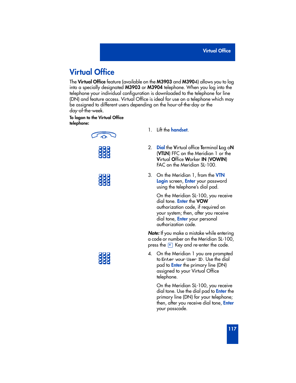 Virtual office | Nortel Networks M3901 User Manual | Page 125 / 146